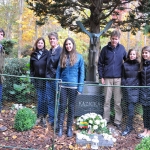 the Kazickas Family members at their Family grave site