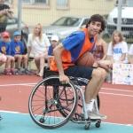 Augie tries wheelchair basketball