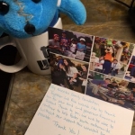 Thank you card and gift from "Together We Rise"