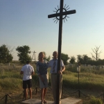 The monument in memory of the Lithuanian deportees and the chains people were secured with not to escape the deportation trip of five months