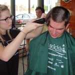 Jack gets his head shaved to raise money for the St. Baldrick's Foundation