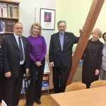Jurate Kazickas with Panevezys Zemkalnis Gymnasium Administration
