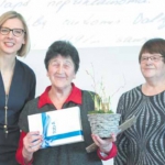 Contest winner Aldona Palavinskiene with KFF Vilnius office director Agne Vertelkaite and committee member Elena Elzbergiene