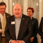 Woody Rutter and Joe Gould during the ASSIST reception at the Kazickas family residence