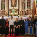 "Youth Can" manager A. Vareika (Pumpenai native) with the performers and Pumpenai Parish Sister Maria of Aušros Vartai, Father Juan Maria Randle, Sister Mary Rock Constancy, Sister Dovire, Father Domingo Avellaneda Cabanillas and Father Juan Marcos Coduti