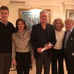 R. Altman, J. Kazickas and her brother John Kazickas (left) invited the President of Lithuanian G. Nauseda and his wife D. Nausediene (photo from J. Kazickas personal archive)