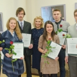 Jurate Kazickas with the winners of 2012 KFF awards
