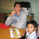 Jack Kazickas volunteering at the Mercy Center as ESL/Reading teacher
