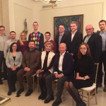 Emergency Medicine and KFF teams at the Kazickas Family Residence in Vilnius with Jurate Kazickas